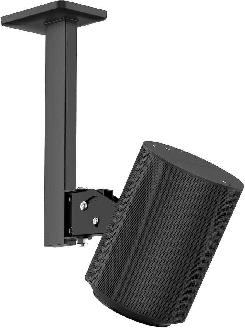 Speaker Mount for Sonos Era 100 and Era 100 SL Ceiling Mount  Tilt +15/-30 & Swivel 90 Adjustable for Sonos Era 100 Mounting for Better Sound Included Screw Kits Easy to Install, Black