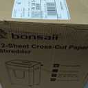 Bonsaii 12 Sheet Paper Shredder for Home Office, Heavy Duty Cross Cut Shredder with 5.5 Gal Pullout Bin, Home Shredder for CDs/Credit Card/Document/Mail, P-4 Security Level