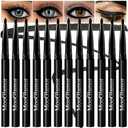 MooGlamor New 12 Pcs Black Eyeliner Pencil Gel Eyeliner Pen with Retractable and Waterproof Eye Liner for Bold and Defined Eye Liner（Black）