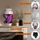 Urn for Ashes for Women & Men, Cremation Urns for Human Ashes Adult Female & Male, Funeral Decorative Urns for Burial, Hand Engraving, Purple Hummingbird Urn, Flower & Bird - Large Full Size