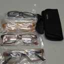 MODFANS 4 Pack Reading Glasses Fashion Wood-Look Spring Hinges Stylish Readers Men Women