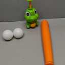 Pop-Up T-Ball Set, Green Dinosaur Tee with Bat and 3 Balls, Indoor Outdoor Baseball Training Toy for Kids Ages 3-8