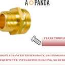 2 x AOPANDA Brass Pipe Fitting, Fitting With 1/2 NPT Male to 3/8 NPT Male Hexagon Thread, For Pneumatic Water Heater And Other Hose Joints. (2-Pack)