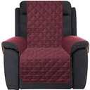 CHHKON Waterproof Nonslip Recliner Cover Stay in Place, Dog Couch Chair Cover Furniture Protector, Ideal Loveseat Slipcovers for Pets and Kids (Burgundy, 30'')