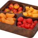 Fruit platter,Wood Serving Tray,Wooden Fruit Bowl for Kitchen Counter for Dessert Platter Tray Dish Kitchen Dining Fruits,Dessert,Snack