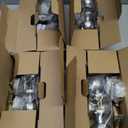 4 Pack Exterior Door Lock Set, Satin Nickel Door Knob and Deadbolt Combo Set, Keyed Alike Entry Door Knobs with Lock&Keys, Round Ball Door Locksets with Deadbolt for Entrance and Front Door