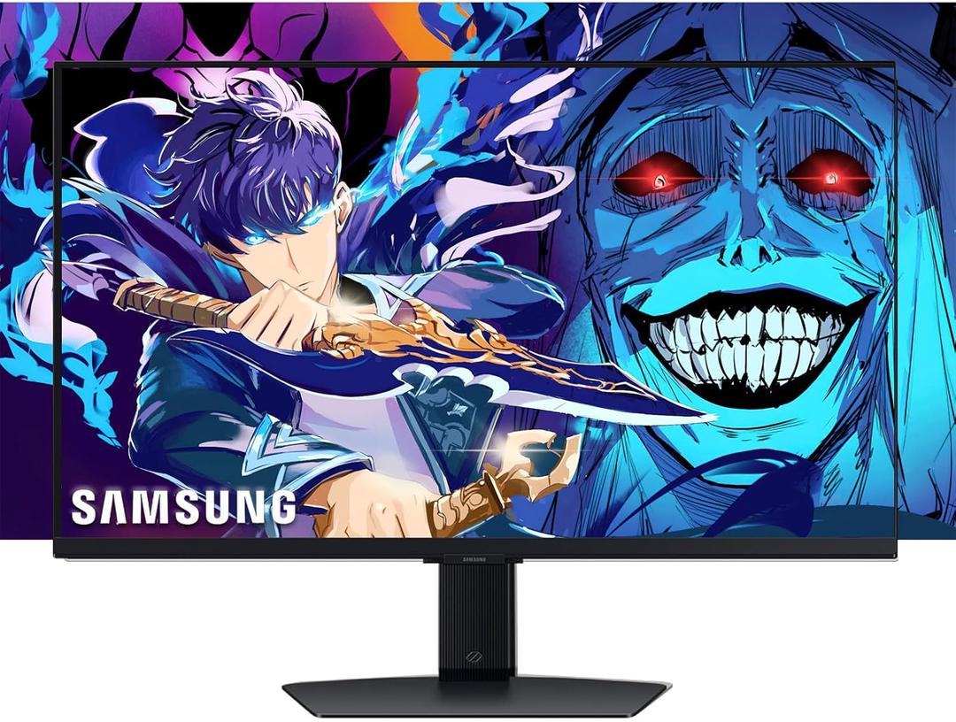 Samsung 27" Odyssey G7 4K UHD 144Hz 1ms G-Sync Gaming Monitor, HDR400, AMD FreeSync Premium, Ultrawide Game View, DisplayPort, HDMI, Height Adjustable Stand, Black