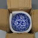 Ceramic Dipping Bowls Set - Mini 4 Oz Dessert Bowls - Small 3.5 Inch Porcelain Bowls for Side Dishes, Snack, Yogurt, Appetizer - Microwave Dishwasher Safe - Set of 6 - Vintage Blue