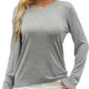 Women's Knit Sweater Long Sleeve Crewneck Soft Lightweight Basic Casual Classic Fit Knitted Pullover Tee (X-Large)