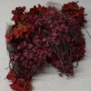 20 Pcs Dark Red Hydrangea Artificial Flowers Bulk, Faux Hydrangea Flowers Heads, Artificial Fake Silk Hydrangea Flowers with Stems, Red Flowers Artificial for Decoration Wedding Dcor