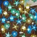 Ocean Themed String Lights Marine Life Night Light Beach Dcor Sea Turtle Seahorse Starfish Clam Decorative Lights Battery Operated USB Plug in 30LED 10ft Christmas Tree Ornaments Holiday Bedroom
