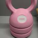 Adjustable Kettlebell Weight Set: 3-in-1 Kettlebells (5lbs 8lbs 12lbs) for Home Gym Full-Body Workout Strength Training Weight Loss | Good for Beginners (Pink)