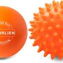 Massage Ball Set, Spiky Ball & Lacrosse Ball for Body Massage, Muscle Relief, Deep Tissue, Myofascial Release, Massager for Neck, Shoulder, Back, Foot or Muscle Tension - Orange