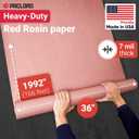 Floor Protection Paper 36" x 1992" (166’) Red Rosin Paper Roll (Pack of 4) - Made in USA Thick Heavy-Duty 7 mil Masking Paper for Surface Protection from Paint, Dust, Foot Traffic