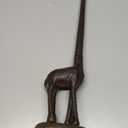 WallCharmers Rustic Paper Towel Holder, Metal Toilet or Kitchen Paper Holder for Floor or Countertop, Rustic Giraffe