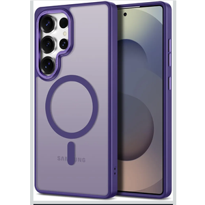 Hython for Samsung Galaxy S25 Ultra Case Magnetic Translucent Matte Phone Cases [Compatible with MagSafe] Thin Slim Fit Shockproof Bumper Hard Protective Cover for Women Men Girls, Frosted Deep Purple