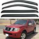 Window Visors Rain Guards Shield for 2005-2012 Nissan Pathfinder, Out-Channel Window Vent Wind Deflectors Visors Shades for 05-12 Nissan Pathfinder