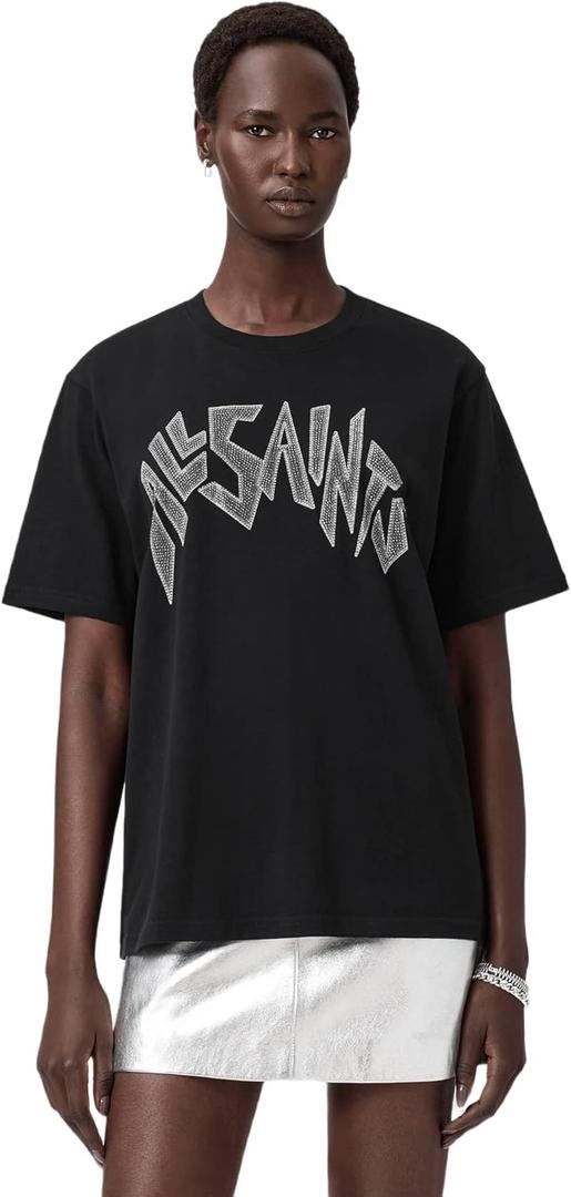 AllSaints Women's Zinc Bf Tee (Black) XS