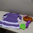 Halloween Costume for Girls - Deluxe Purple Skirt Set with Wig, Socks & Accessories (S(5-6Years))