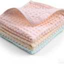 Waffle Weave Dish Towels, 3 Pack 100% Cotton Dish Drying Kitchen Towels, Soft & Absorbent Cotton Waffle Weave Cloths, Quick Drying Hand Towels for Cleaning, Light Color Sets, 13 x 13 Inches