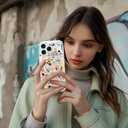Bonoma for iPhone 17 Pro Case 2025, Sparkly Luxury Marble Back, Magnetic Support for MagSafe Shockproof Cover, Crystal and Corner High-Duty Protection for Girls Women