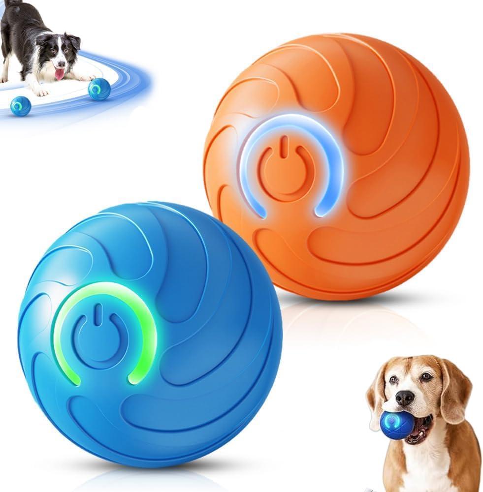 2Pcs Shaky Ball Toy for Dogs, Duarspin Dog Balls, Interactive Dog BallToy, Vibrating DogBalls, Smart Jumping BallToys, Fun Shaking Pet Bounce Electric Balls Automatic Moving Pet Toys for Dogs.