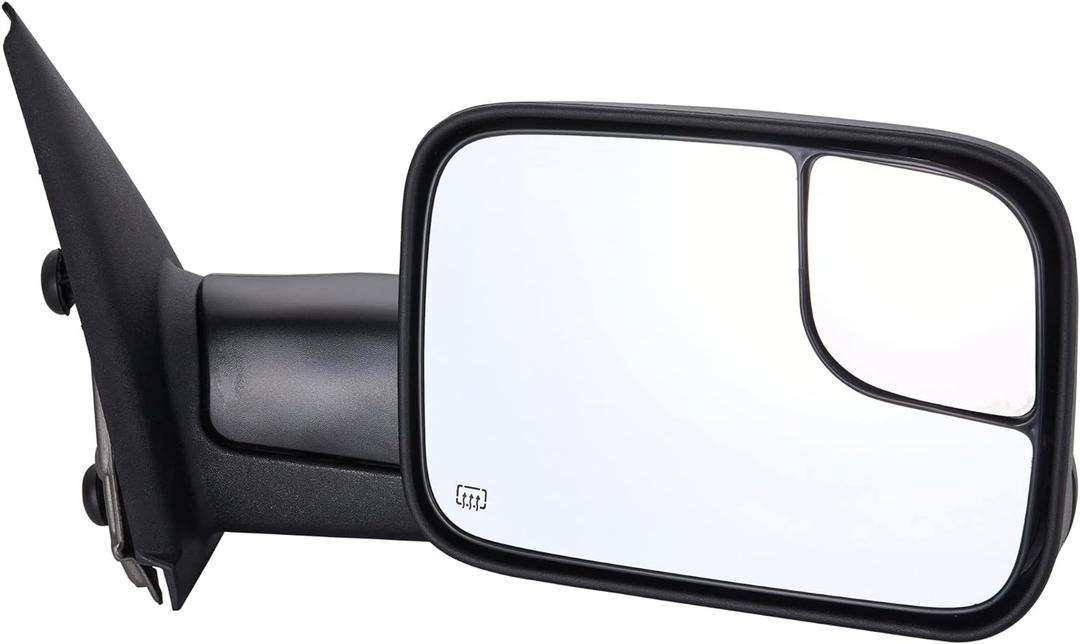 Towing Mirror Replacement Fit for 02-08 DodgeRam 1500 for 03-09 Dodge Ram 2500 3500 Pickup Truck Power Heated Tow Folding Side View Mirror Passenger Side