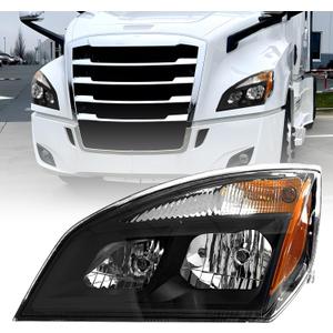 Halogen Headlights Compatible with 2018 2019 2020 2021 2022 2023 2024 Freightliner Cascadia Replacement Headlamp with Bulb A6601512004 Left Driver Side