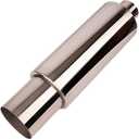 2.5 Inch Inlet 4.0 Inch Outlet Exhaust Muffler 2.5" to 4.0" Universal 18.5" Length Stainless Steel Polished Exhaust Tip Non Burnt