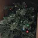 6FT Artificial Christmas Tree with LED Lights Pre-Lit, Pine Tree Indoor Christmas Decorations with Metal Foldable Stand, Xmas Tree for Home Office Holiday Party, ETL Listed (A3-pe-6ft)