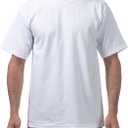 Pro Club Men's 6-Pack Heavyweight Cotton Short Sleeve Crew Neck T-Shirt (White, L)