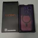 CANSHN Magnetic Compatible with iPhone 16 Pro Case, Upgraded [Full Camera Protection] [Compatible with Magsafe] [Translucent Matte] Shockproof Protective Phone Case Cover 6.3 Inch - Deep Purple