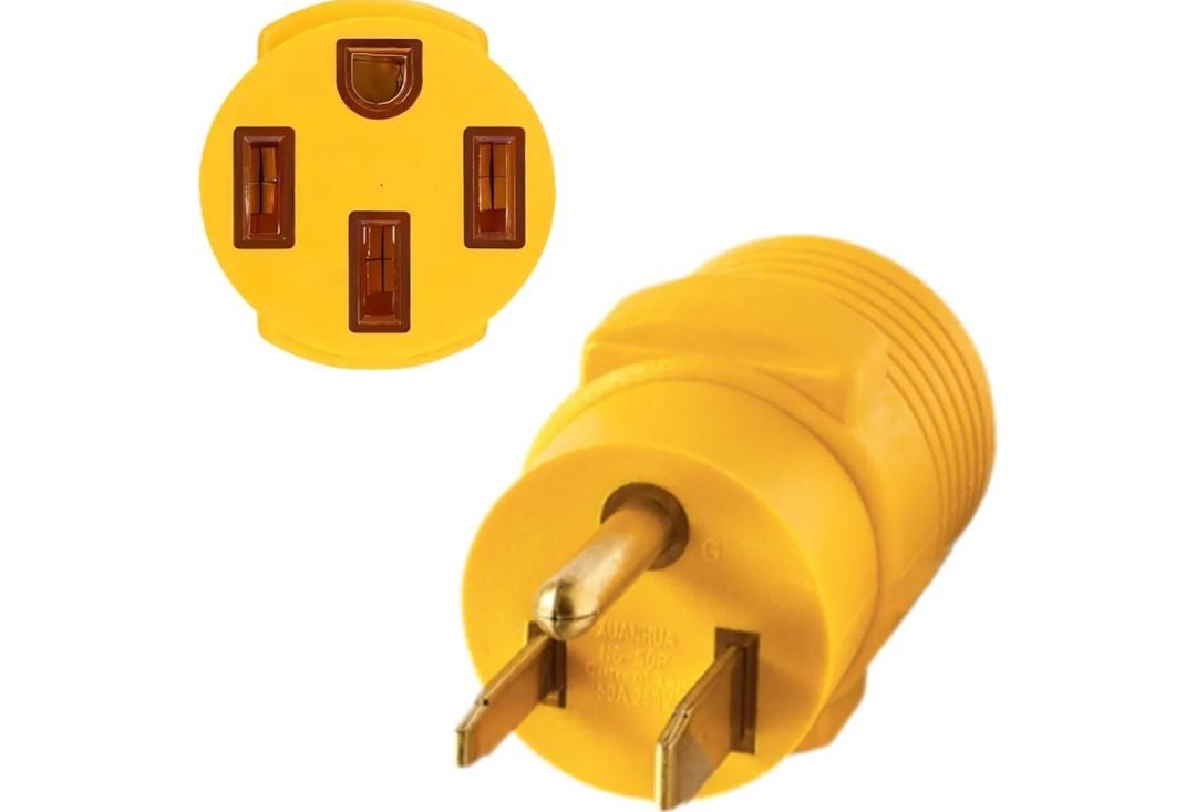 NEMA 6-50P to 14-50R EV Tesla Charger Adapter, 240V 50A 3-Prong to 4-Prong Connector for Tesla Model 3 S X Y, Welder Welding Dryer EV Charger Power Cord Adapter Adaptor Connector