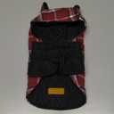KUOSER~Red Plaid FLANNEL COZY WATERPROOF DOG JACKET COAT~Size Large~NWT