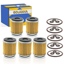 Oil Filter Kit Compatible with Yamaha YFZ450 YFZ450R YFZ450RSE OEM# 5D3-13440-09-00 93210-47675-00 93210-07135-00 5D3-13440-02-00 (Pack of 5)