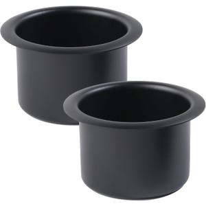 2PCS RV Couch Cup Holder Insert,Car Accessories Cup Holder Inserts for Cars,Metal Sofa Recliner-Handles Cups Holders Inserts Replacement,Fit for Most RVs,Trucks,Cars,Boats,Trailers (Black)