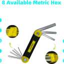 warmtree 17-Piece Folding Allen Wrench Set | Metric & SAE Sizes | 2-Pack Portable Hex Tool for Home Repair & Professional Use