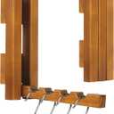 Wood Wall Mounted Clothes Drying Rack, 6 Inch Small Spaces Foldable Clothes Wall Hanging Racks, Wooden Folding Clothes Hanger Racks for Apartments Closet Balconies Laundry Room, Bedroom, Living Room