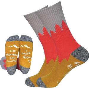 ANOTION Funny Hiking Socks for Men & Women - Moisture Wicking Lightweight Compression Socks,Women Hiking Socks Summer