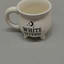Wowser White Witch Cauldron Mug, Spooky Season Coffee Cup, 4 Inches
