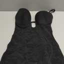 Slimers Body Shaper for Women Tummy Control U Plunge Backless Full Body Shapewear Mid Thigh Mesh strapless Bodysuit Top (Large, Black)