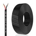 12 Gauge Wire 2 Conductor 12 AWG Electrical Wire Stranded PVC Cord Oxygen-Free Copper Cable 100FT 300V 2 Core Flexible Extension Power Cord for Auto Cord for LED Lamp Lighting Strips Automotive