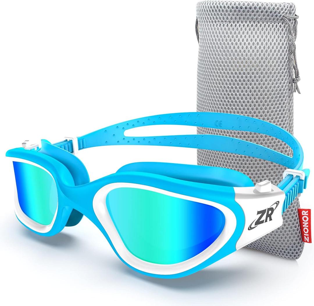 ZIONOR G1 Polarized Swimming Goggles for Unisex Adult Women Anti Fog 100% Anti UV Diving Goggles