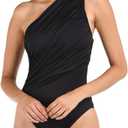 La Blanca Women's Island Goddess Shirred Shoulder One Piece Swimsuit (6)