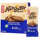 CLIF Nut Butter Bar - Chocolate Chip & Peanut Butter - Filled Energy Bars - Non-GMO - USDA Organic - Plant-Based - Low Glycemic - 1.76 oz. (5 Pack)