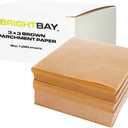 3x3 Inch Parchment Paper Squares - Brown (1000 Sheets), Precut, Naturally Unbleached, Non-stick Single Serving Size for Baking, Cooking, Air Frying, and More