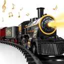 DULONIME Train Set for Toddlers 3-4, Electrical Alloy Trains with Track, Light, Sound and Scene, Christmas Train Sets for Around The Tree, Christmas Birthday Gifts for Kids Boys Girls 3-8 Years Old