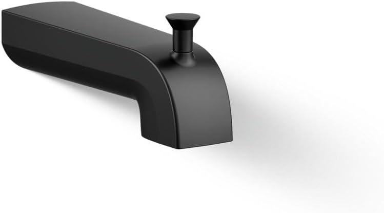 Kohler 97089-BL Pitch Wall-Mount Diverter Bath spout, Matte Black