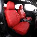 Car Seat Covers Fit for Toyota Tacoma 2016-2023,Full Coverage Faux Leather Car Seat Covers Full Set,Custom Waterproof Breathable Car Seat Protector Front Seat and Back Seat Covers for Cars(Red)