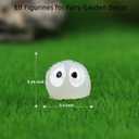 10 x 10-Piece Mini Luminous Elf Fairy Garden Accessories Set - Mysterious Black Briquettes Figurines for Bonsai Craft & Micro Landscape Gnomes Garden Magic, Enchanting Outdoor Patio Lawn Yard Decoration